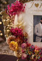 Wedding Preservation Plaque with Photo & Dried Flowers
