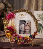 Wedding Preservation Plaque with Photo & Dried Flowers
