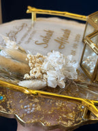 Royal Ring Platter with Real Dry Flowers