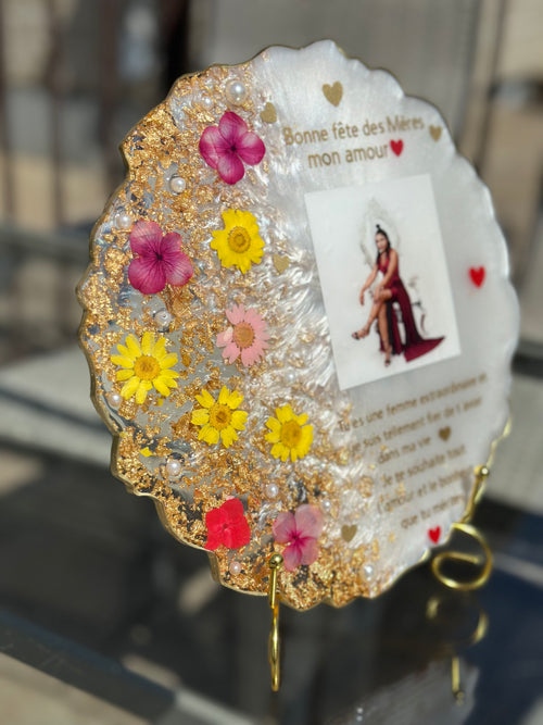 Custom Resin Photo Plaque – Personalized Stand Award & Keepsake