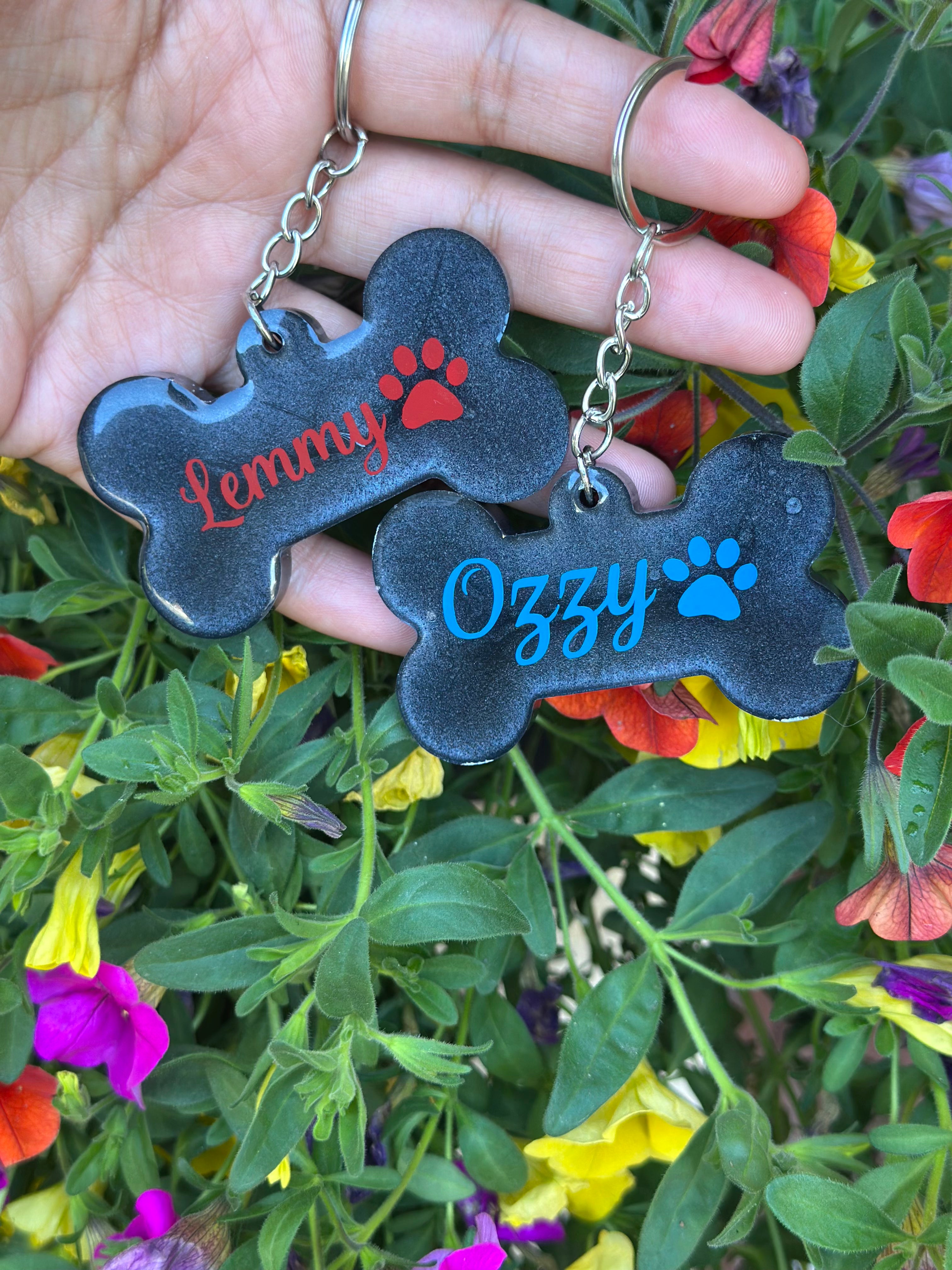 Personalized Bone Pet ID Tag | Black