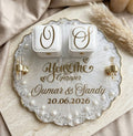 Luxury Ring Platter with Velvet Cushion Ring Holders