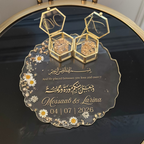Transparent Ring Platter with Gold Ring Holders