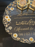 Transparent Ring Platter with Gold Ring Holders