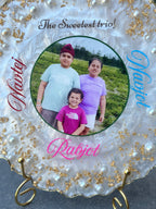 Personalized Siblings Resin Photo Plaque