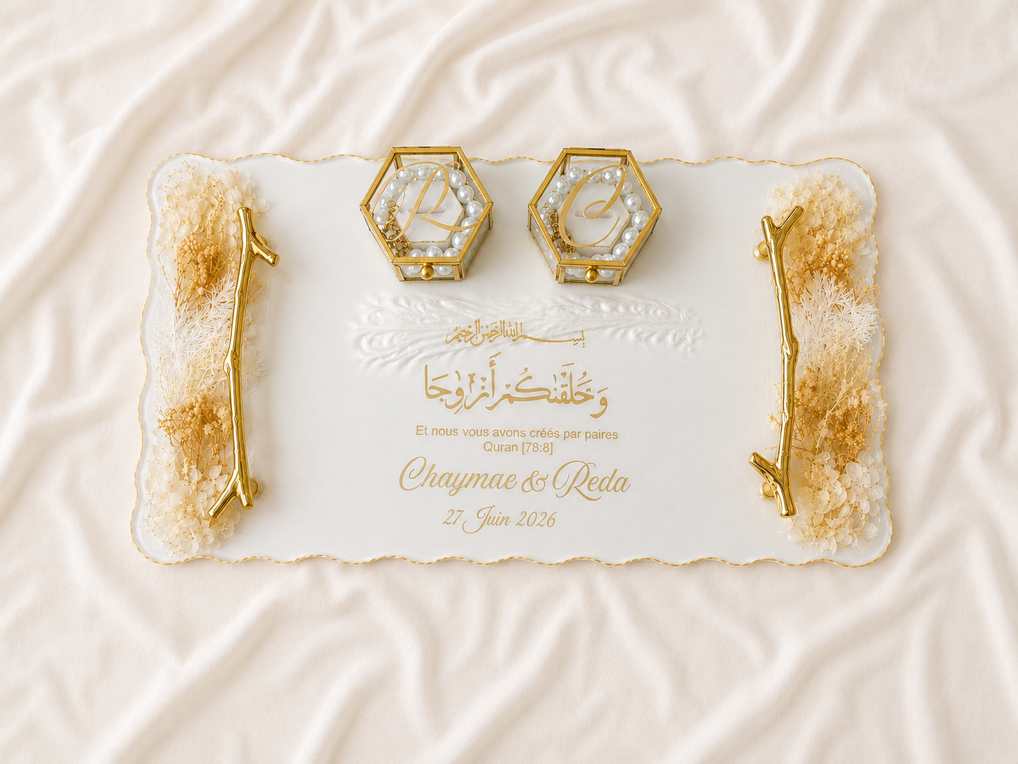 Royal Ring Platter with Dried flowers