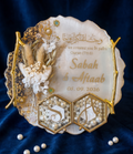 Royal Ring Platter with Real Dry Flowers
